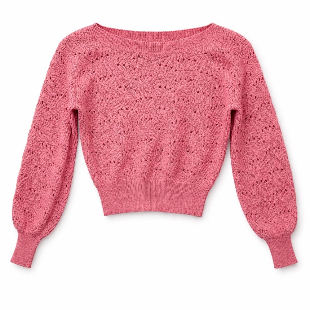 RW&CO Pink Knit Sweater – XS (Fits XS–S)